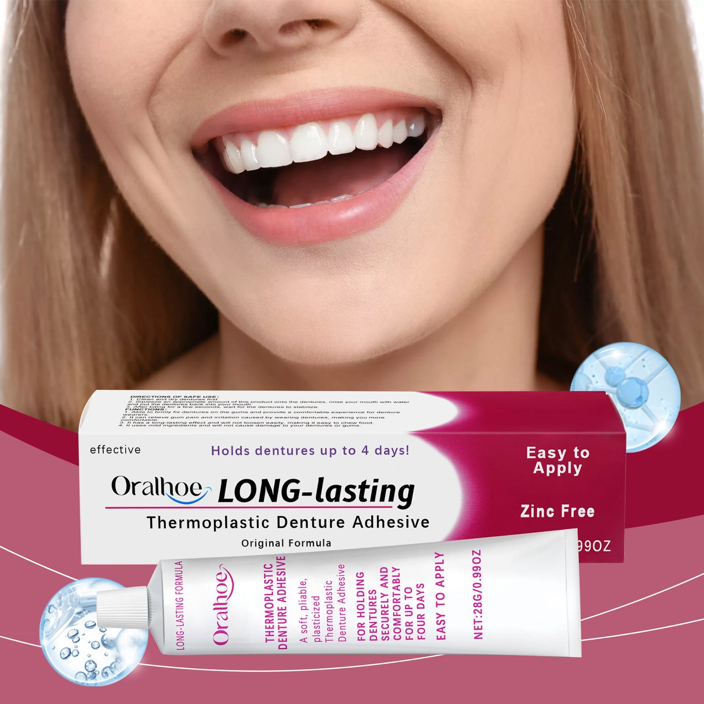 Denture fixing adhesives
