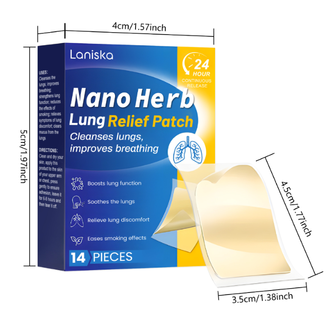 LumiHopeOne Nano Kräuterpflaster zur Linderung von Atemwegsbeschwerden - Fortschrittliche Unterstützung der Atemwege (14 Stück) 
