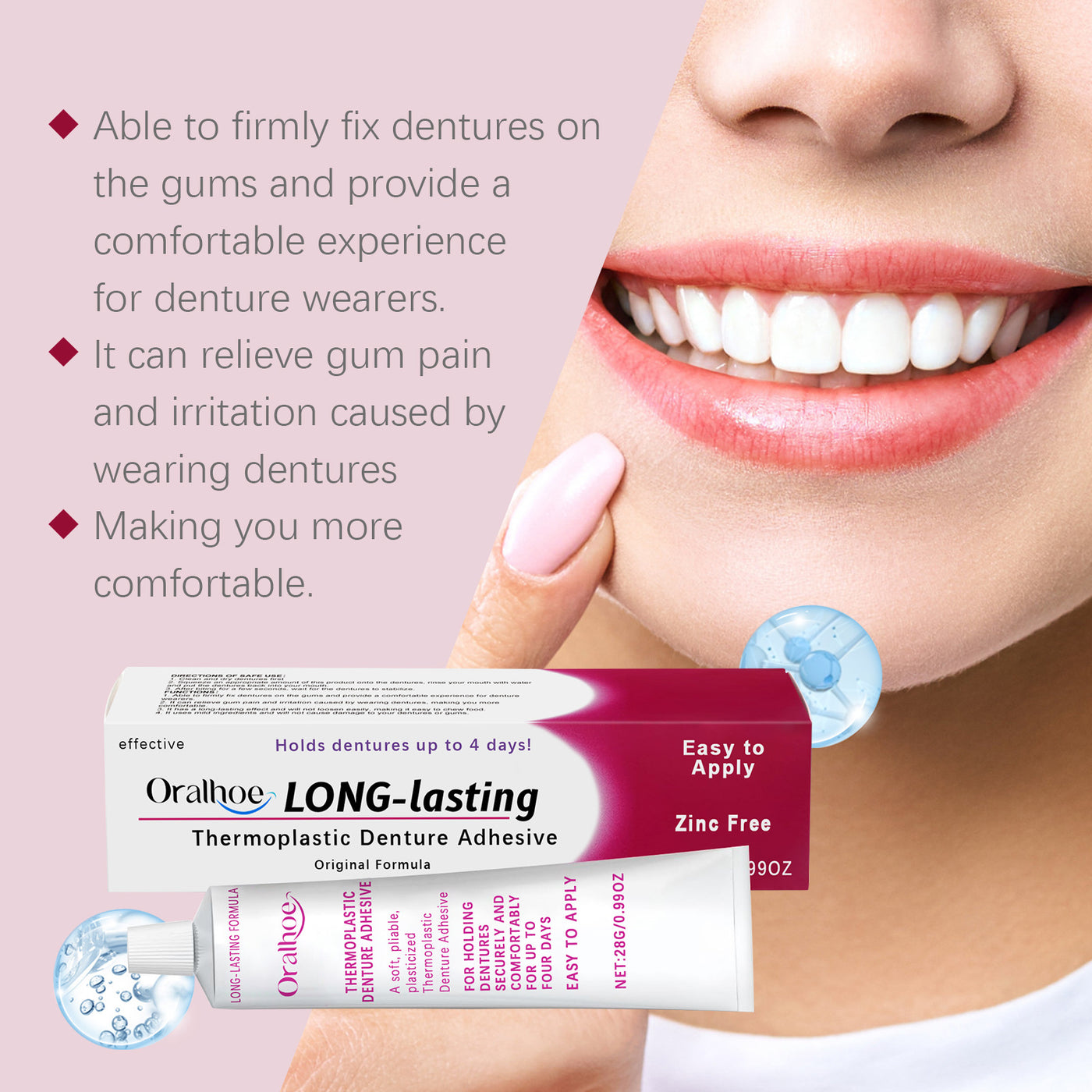 Denture fixing adhesives